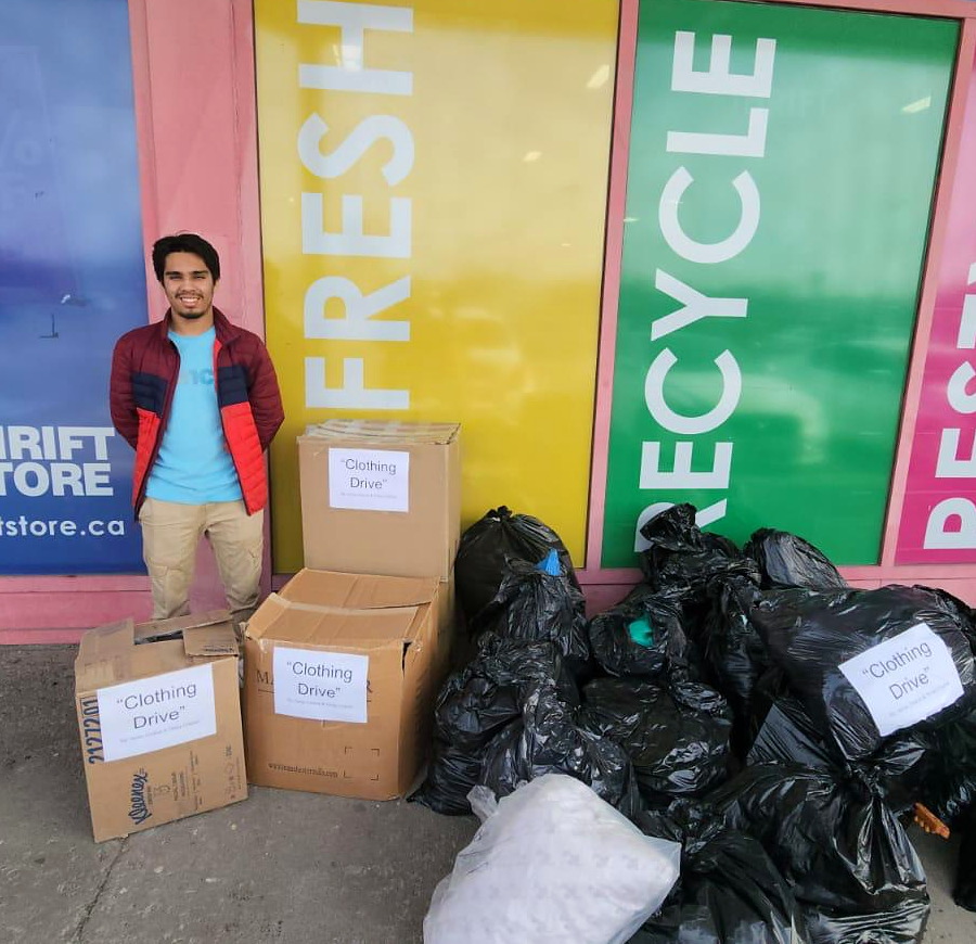 Clothing drive donations delivered to a Salvation Army Thrift Store