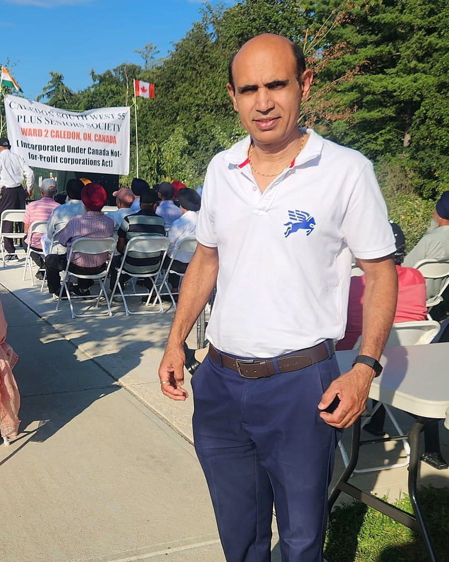 Yogi Chahal at a Caledon South West 55 Plus Seniors Society gathering in Ward 2
